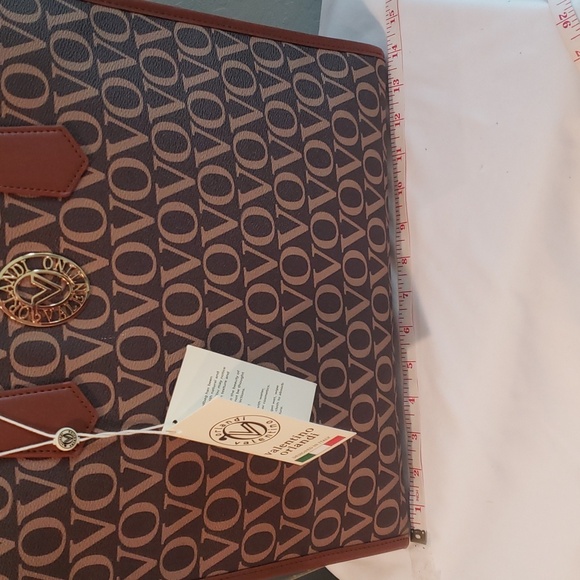 Valentino Orlandi VOVO  Large Italian Crossbody Bag Brown Strap NWT - Picture 3 of 11